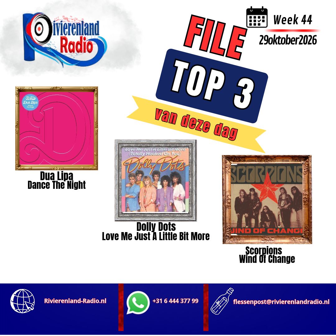 Van Suzan & Freek tot André Hazes: dit is de File Top 3 van vandaag bij Rivierenland Radio!